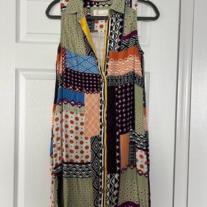 Colorful Patchwork Sleeveless Dress